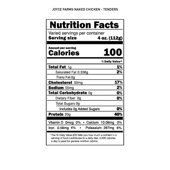 Antibiotic-Free Naked Chicken Tenders | Joyce Farms