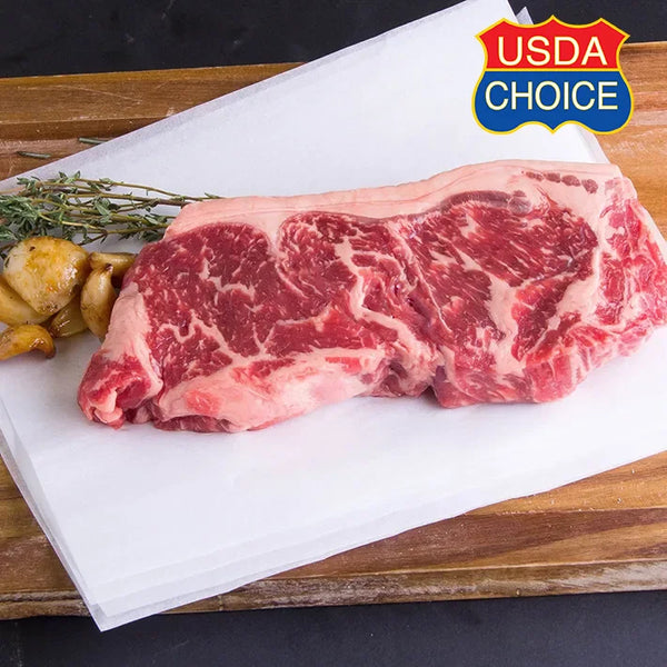 Heritage Grass-Fed Beef New York Strip Steak - USDA Choice (Case of 4)