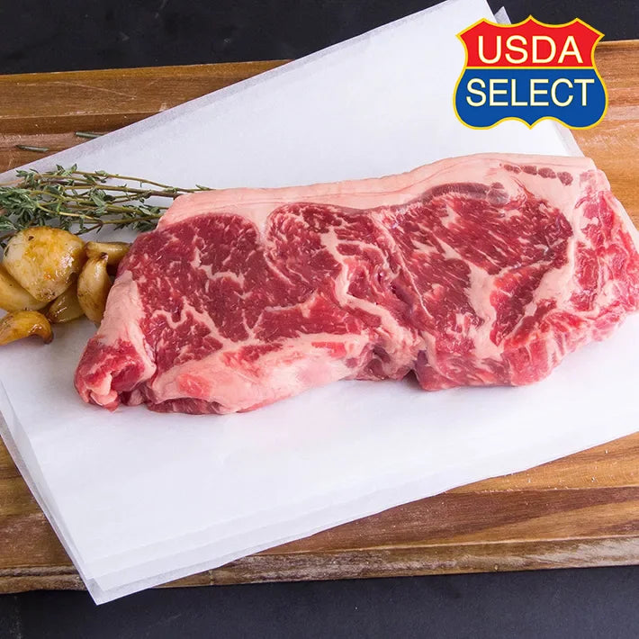 Grass Fed Aberdeen Angus Heritage Beef New York Strip Steak - USDA Select — Case of 4 by Joyce Farms