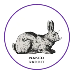 Woodcut illustration of Joyce Farms Naked Rabbit
